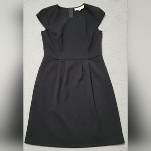 Loft Black Dress With Cap Sleeves And Pocket Size 0